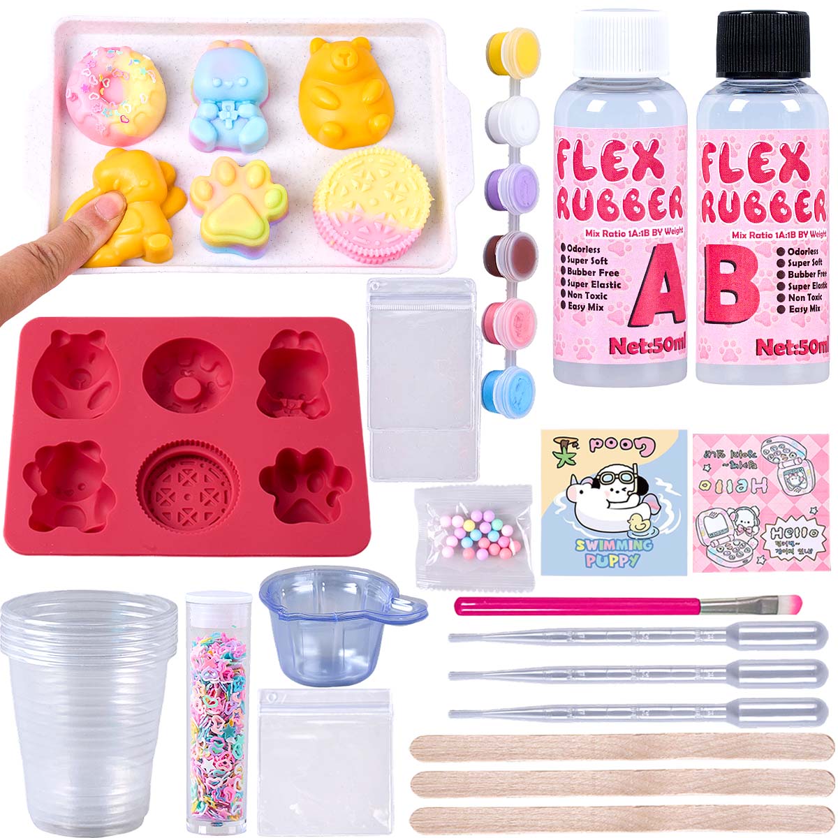 Donut Making Machine - Taba Squishy Yapım Seti Esnek Kauçuk
