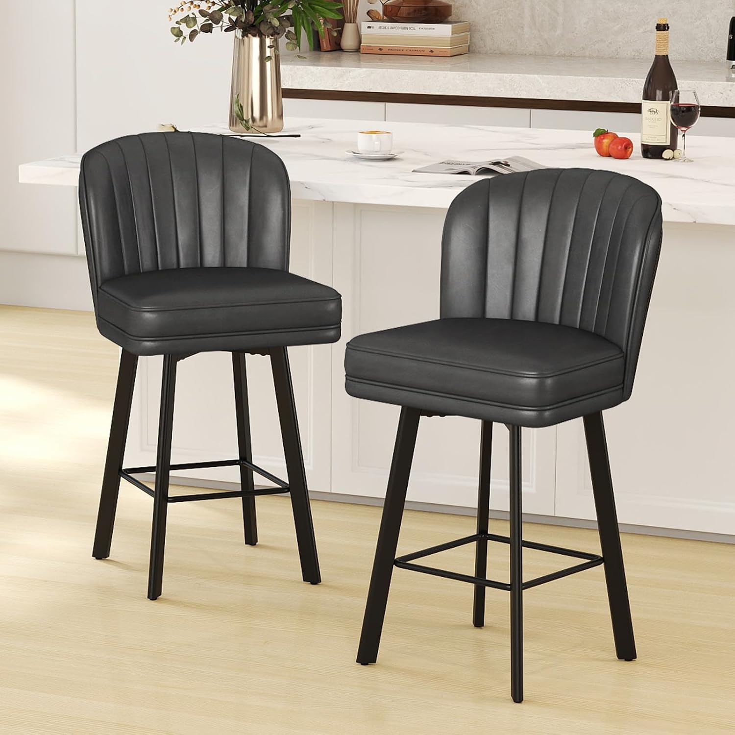 Commercial Kitchen Set - Modern Döner Tezgah Yüksekliği Bar Tabureleri
