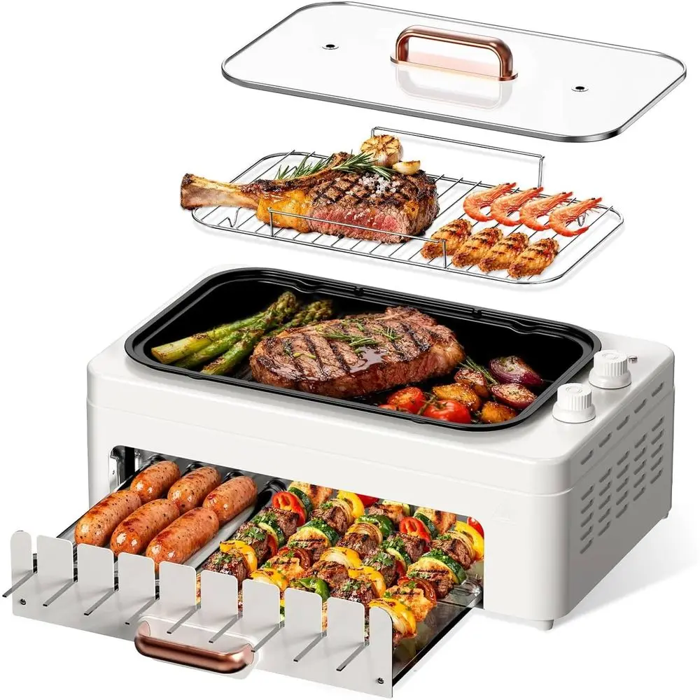 Hot Dog Roller Grill - 4'ü 1 Arada İç Mekan Tezgah