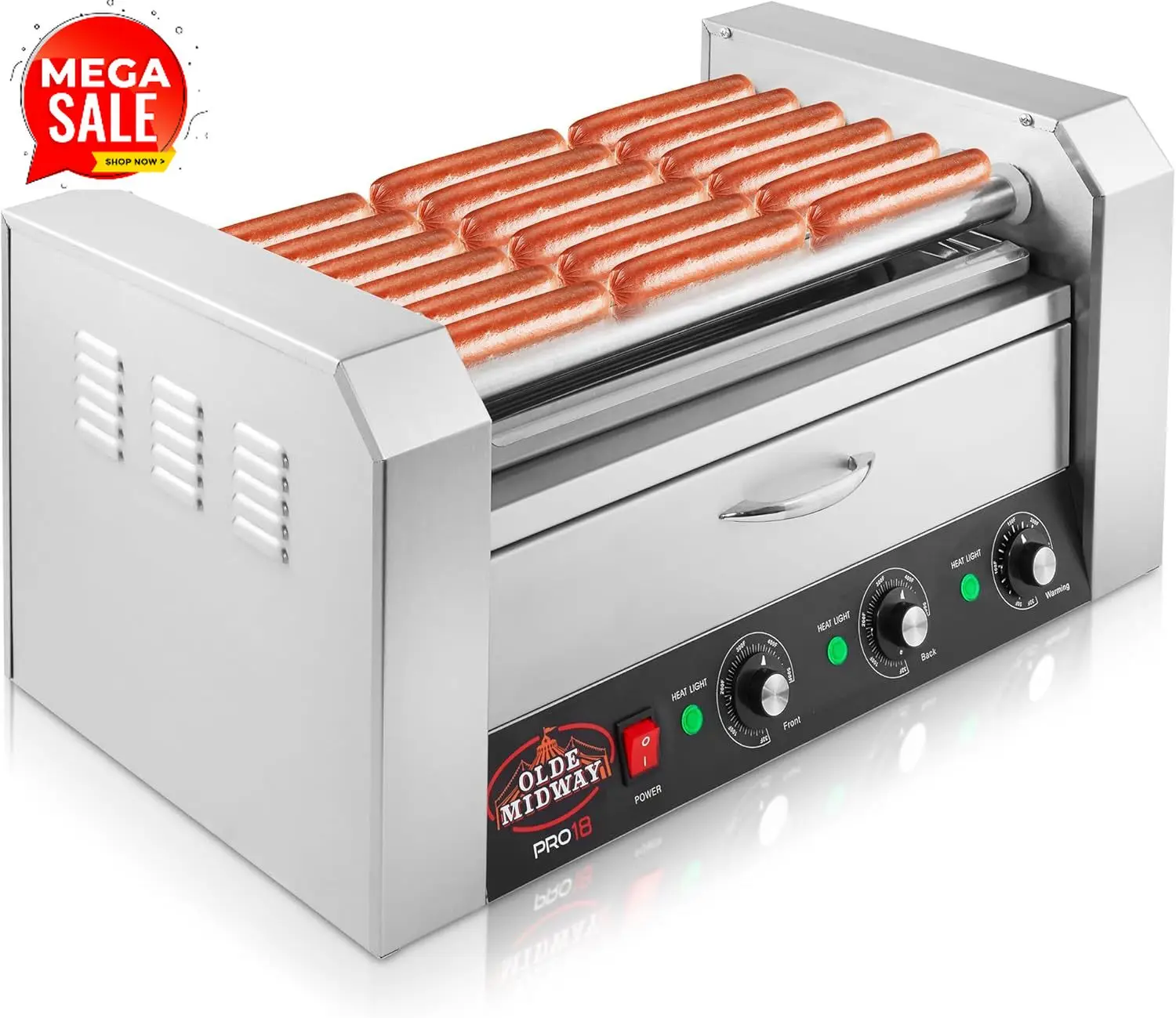 Hot Dog Roller Grill - BestsellerElectric 18 Sosisli Sandviç 7 Rulolu