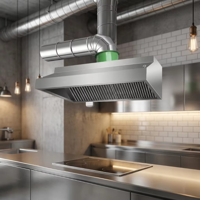 Commercial Exhaust Hood - Ticari Özelleştirilebilir Mutfak Duvara Monte Paslanmaz