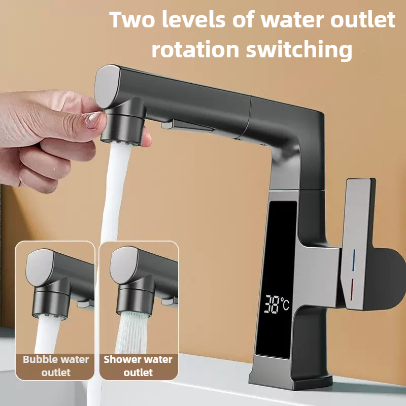 Commercial Kitchen Faucets - Dijital Ekranlı Çekmeli Musluk Akıllı Sıcaklık