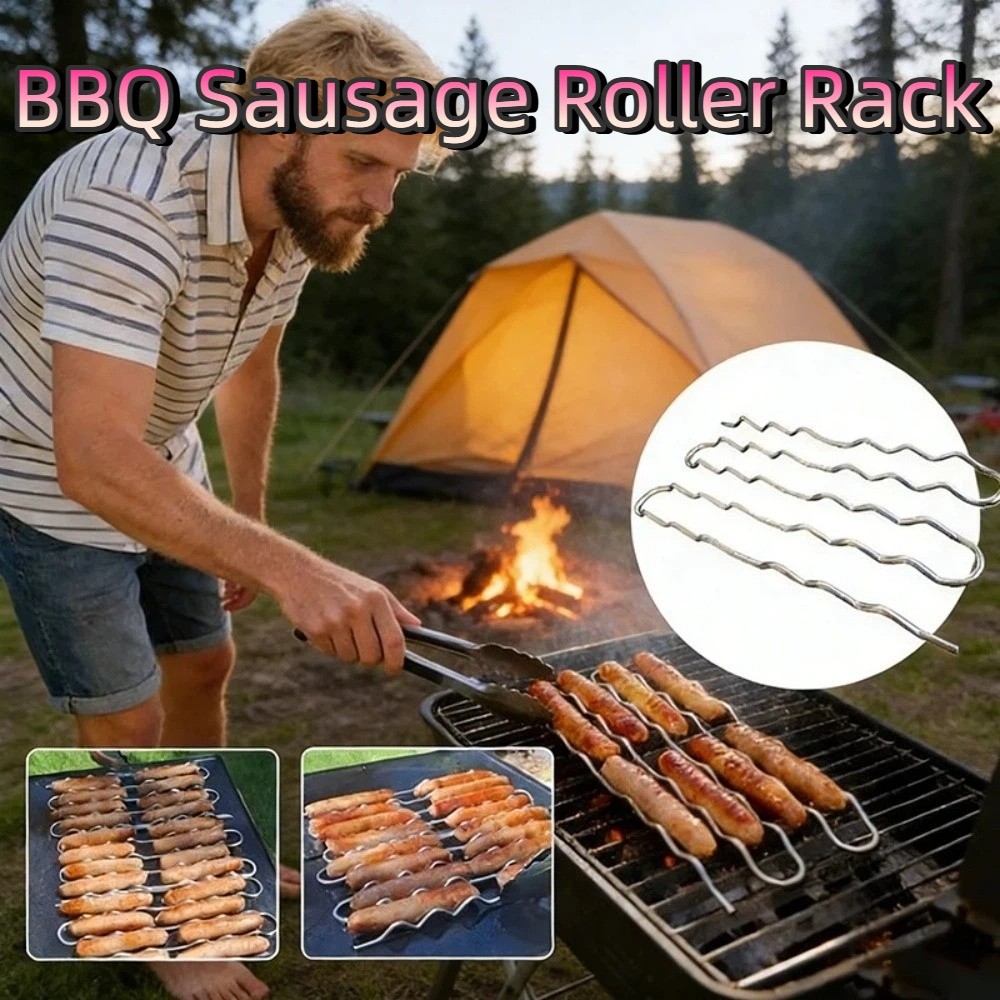 Hot Dog Roller Grill - Paslanmaz Çelik Barbekü Sosis Rulo Rafı