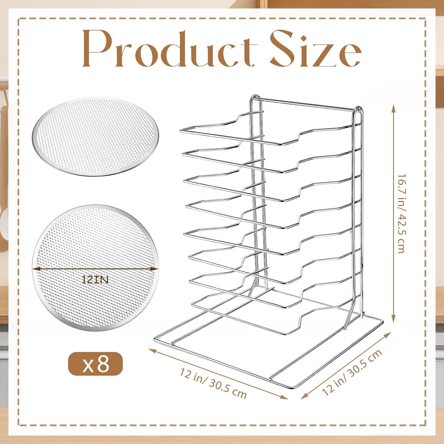 8 Katmanlı Pizza Rafı, Delikli - Commercial Kitchen Rack incelemesi ve fiyatı