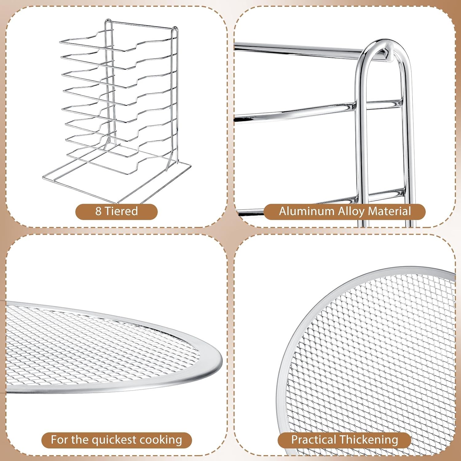 8 Katmanlı Pizza Rafı, Delikli - Commercial Kitchen Rack incelemesi ve fiyatı