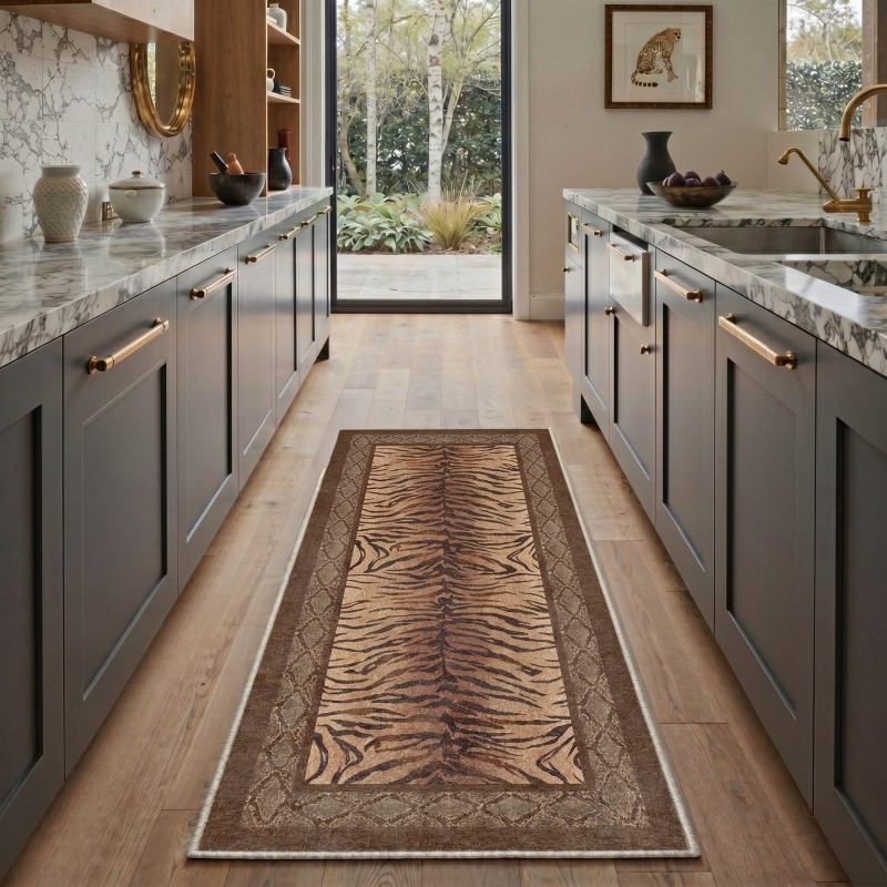 Farsça Çiçekli Yolluk Halı Bej - Commercial Kitchen Background incelemesi ve fiyatı