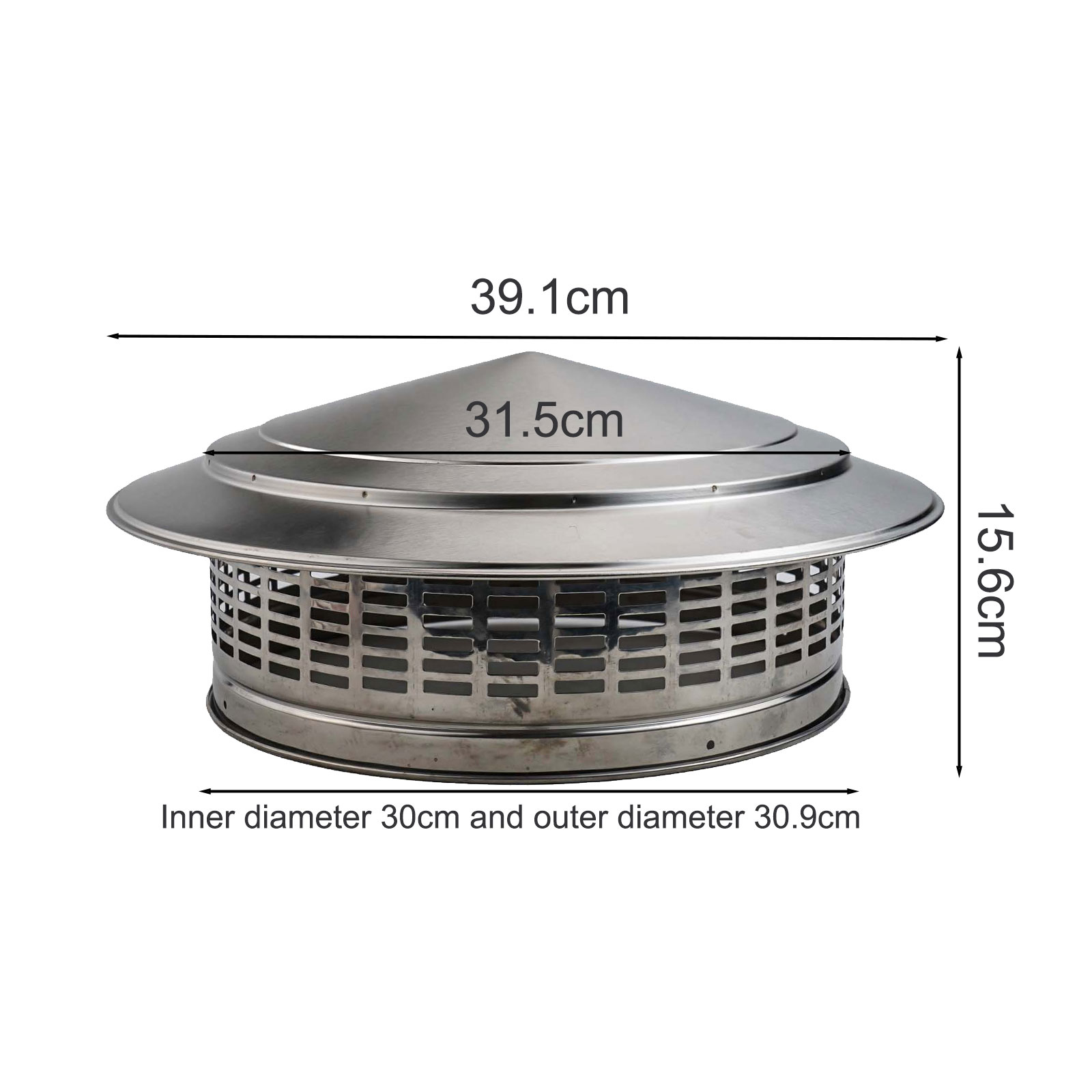 250mm Paslanmaz Çelik Baca Kap - Commercial Exhaust Hood incelemesi ve fiyatı
