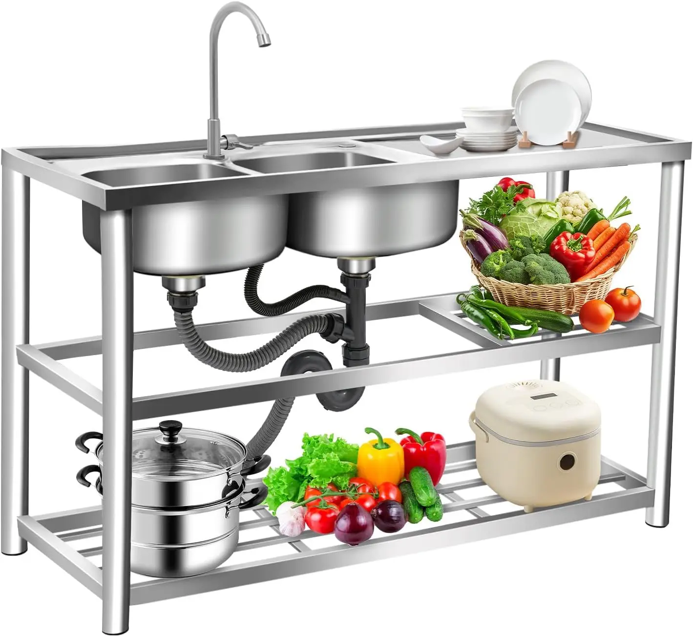 3 Katmanlı Ayaklı Paslanmaz Çe - Commercial Kitchen Set incelemesi ve fiyatı