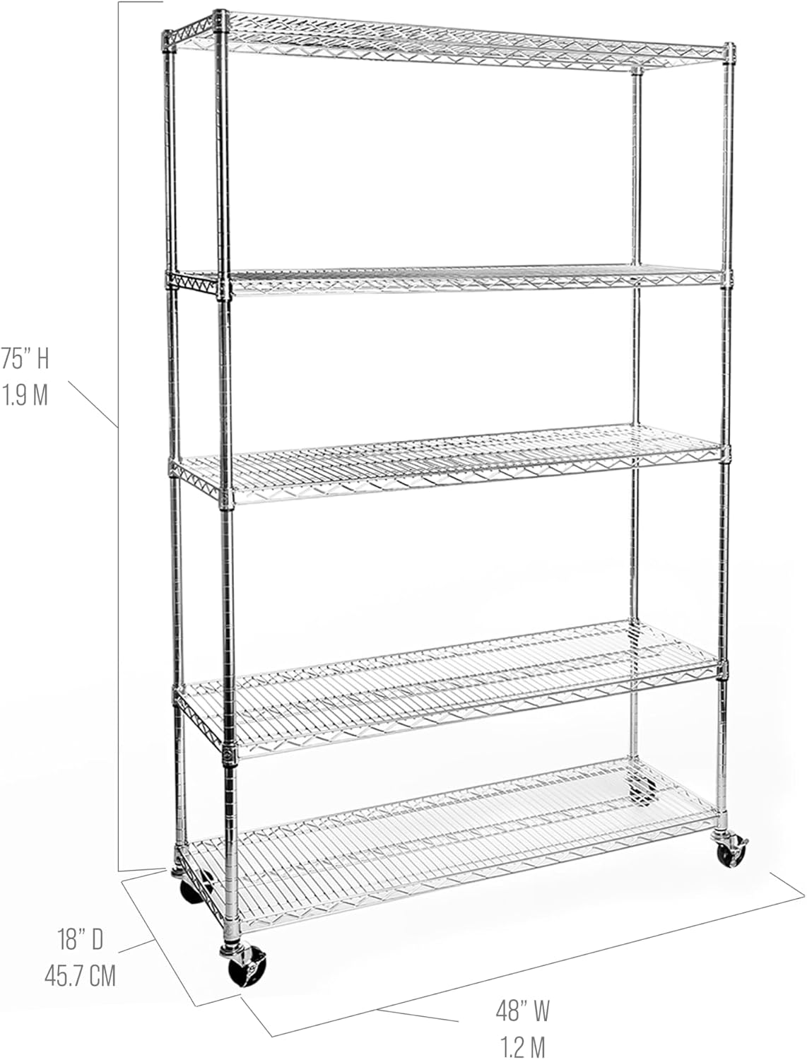 Ticari Sınıf Beş Katlı Çelik T - Commercial Kitchen Rack incelemesi ve fiyatı