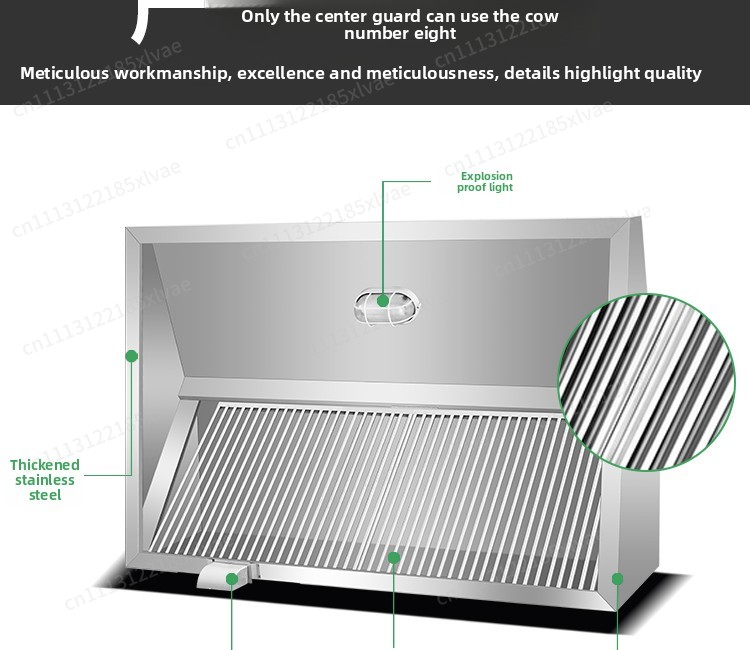 Kalınlaştırılmış Paslanmaz Çel - Commercial Exhaust Hood incelemesi ve fiyatı