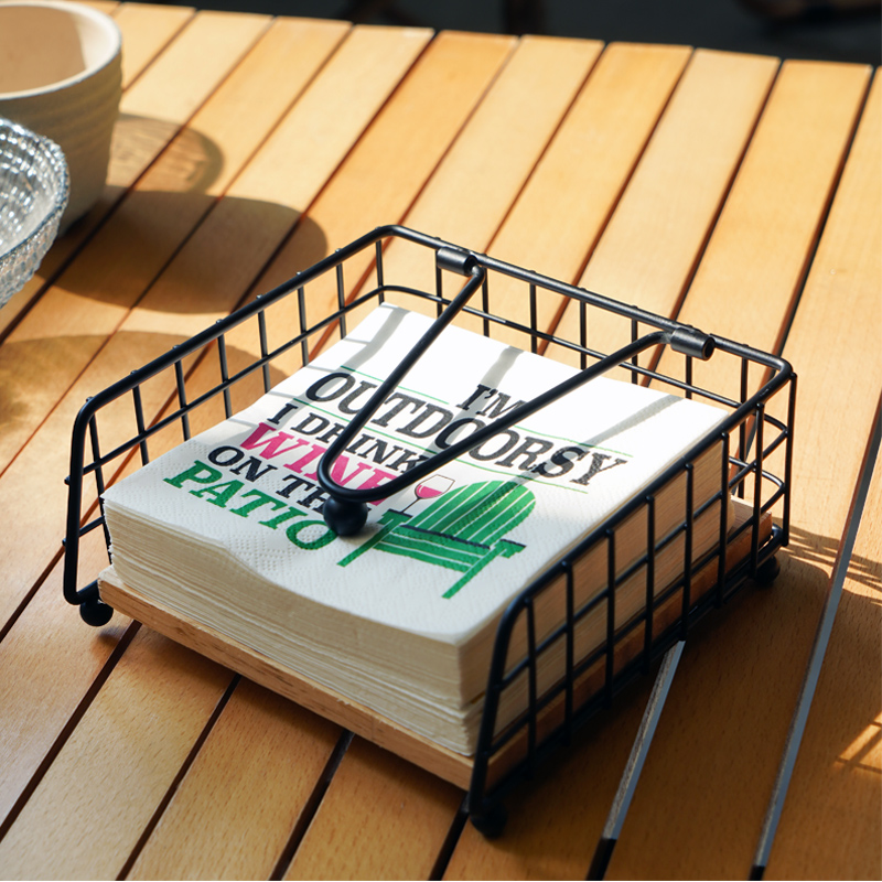 Kare ahşap peçete tutucusu, ay - Commercial Kitchen Towels incelemesi ve fiyatı