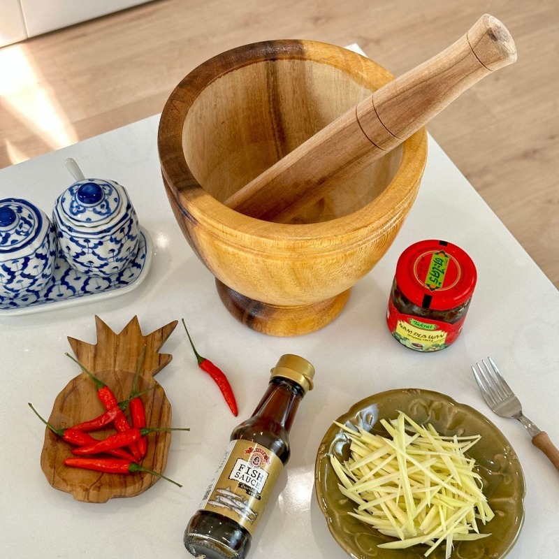 Doğal Akasya Ahşap Havanda ve  - Commercial Kitchen Set incelemesi ve fiyatı
